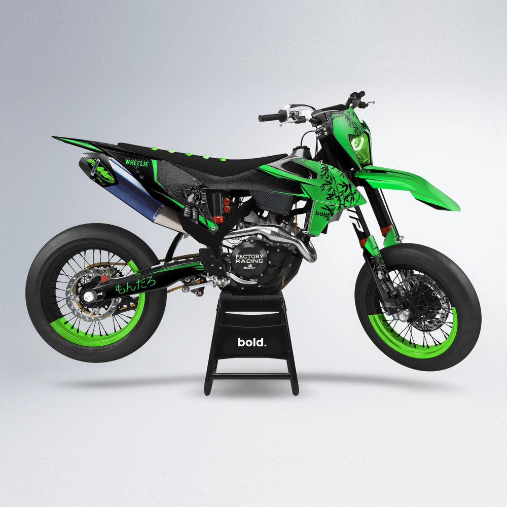 SAMURAI supermoto graphics kit in Green