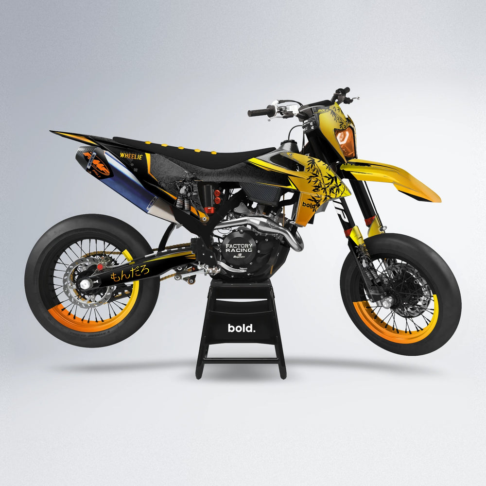 SAMURAI supermoto graphics kit in Orange & Yellow