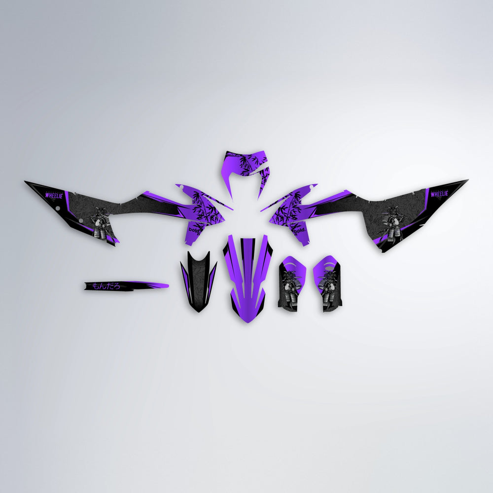 SAMURAI graphics kit parts layout in Purple