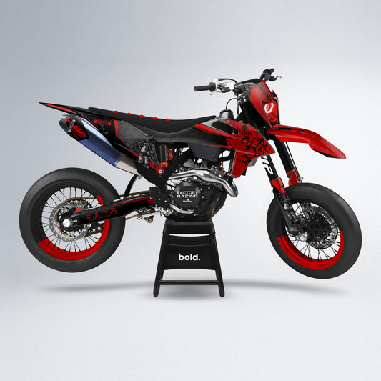 SAMURAI supermoto graphics kit in Red