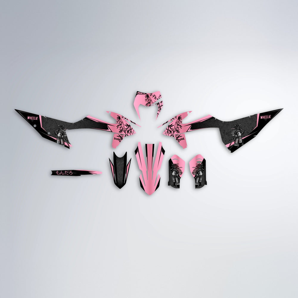 SAMURAI graphics kit parts layout in Sakura Pink