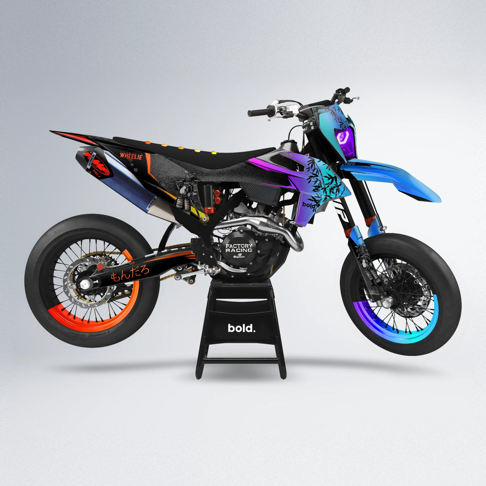 SAMURAI supermoto graphics kit in Sunset Fade