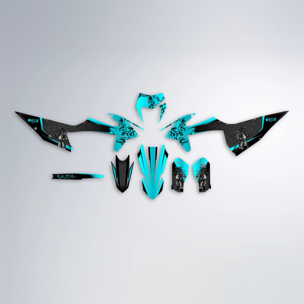 SAMURAI graphics kit parts layout in Teal