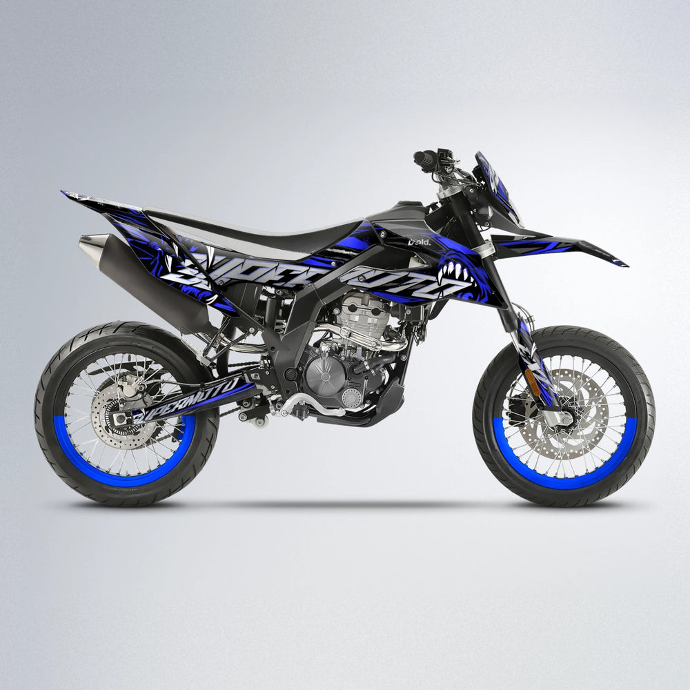 SAVAGE Aprilia SX 125 supermoto graphics kit in Blue