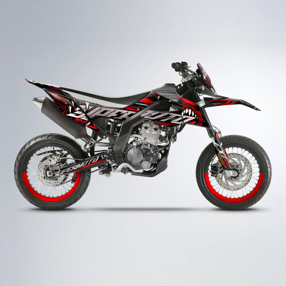 SAVAGE Aprilia SX 125 supermoto graphics kit in Custom Colour
