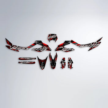 SAVAGE Aprilia SX 125 graphics kit parts layout in Red