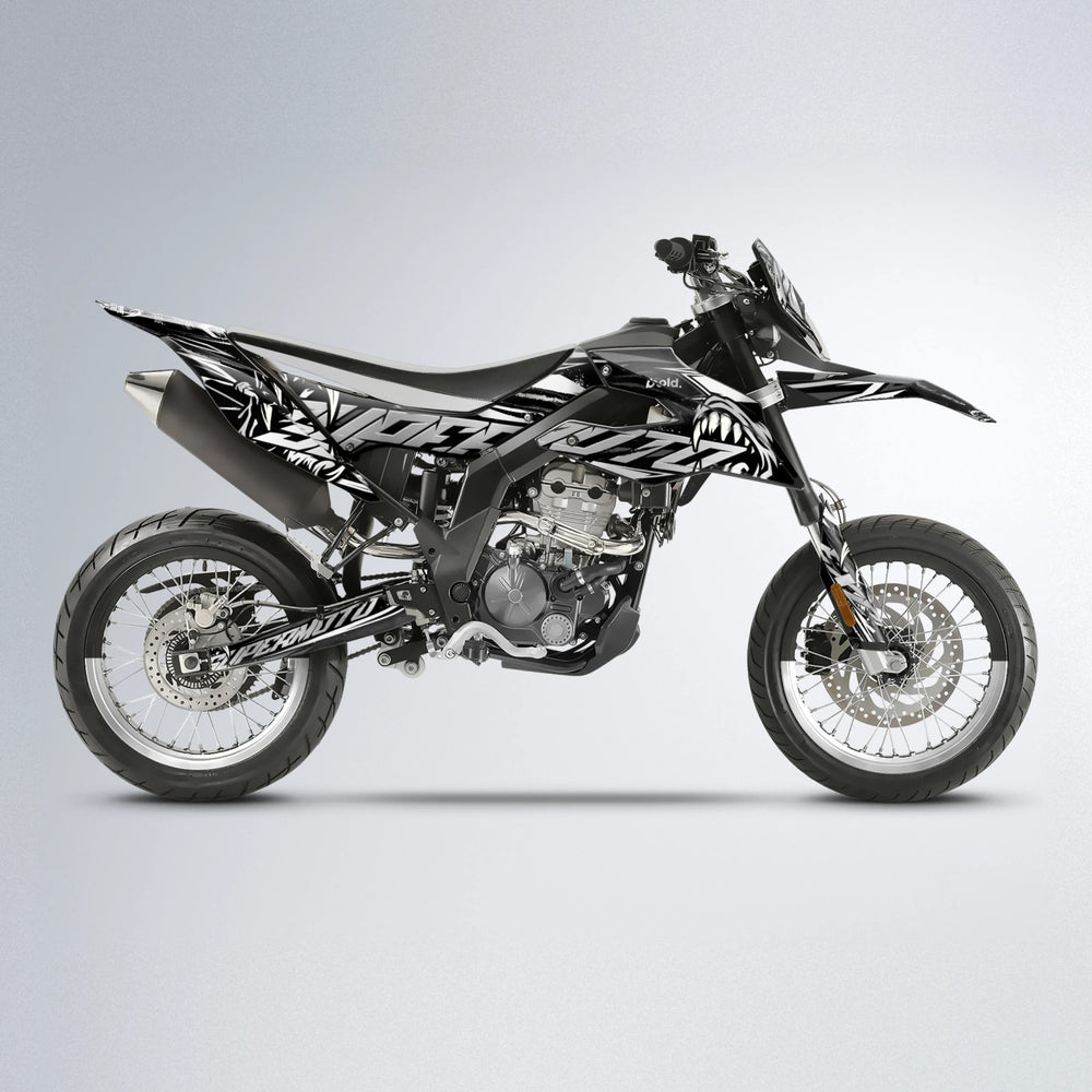 SAVAGE Aprilia SX 125 supermoto graphics kit in White