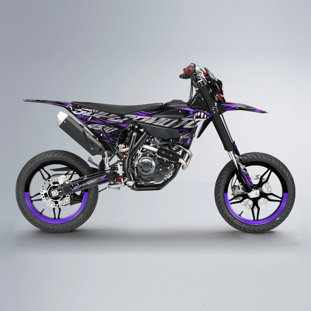 SAVAGE Beta supermoto graphics kit in Purple
