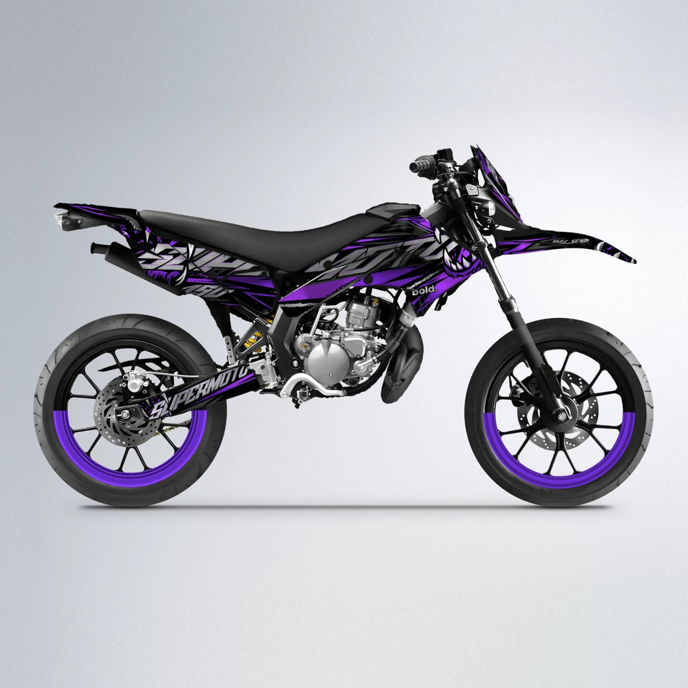 SAVAGE Derbi Senda supermoto graphics kit in Purple