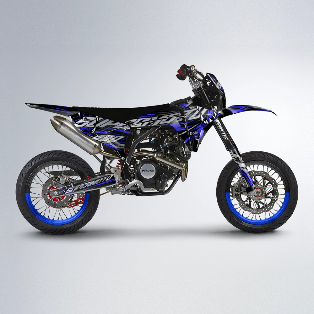 SAVAGE Fantic supermoto graphics kit in Blue