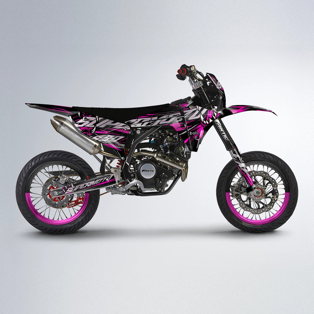 SAVAGE Fantic supermoto graphics kit in Pink