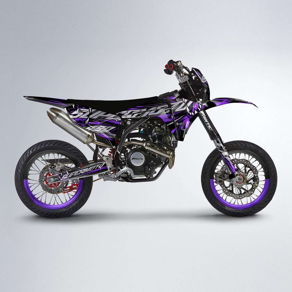 SAVAGE Fantic supermoto graphics kit in Purple