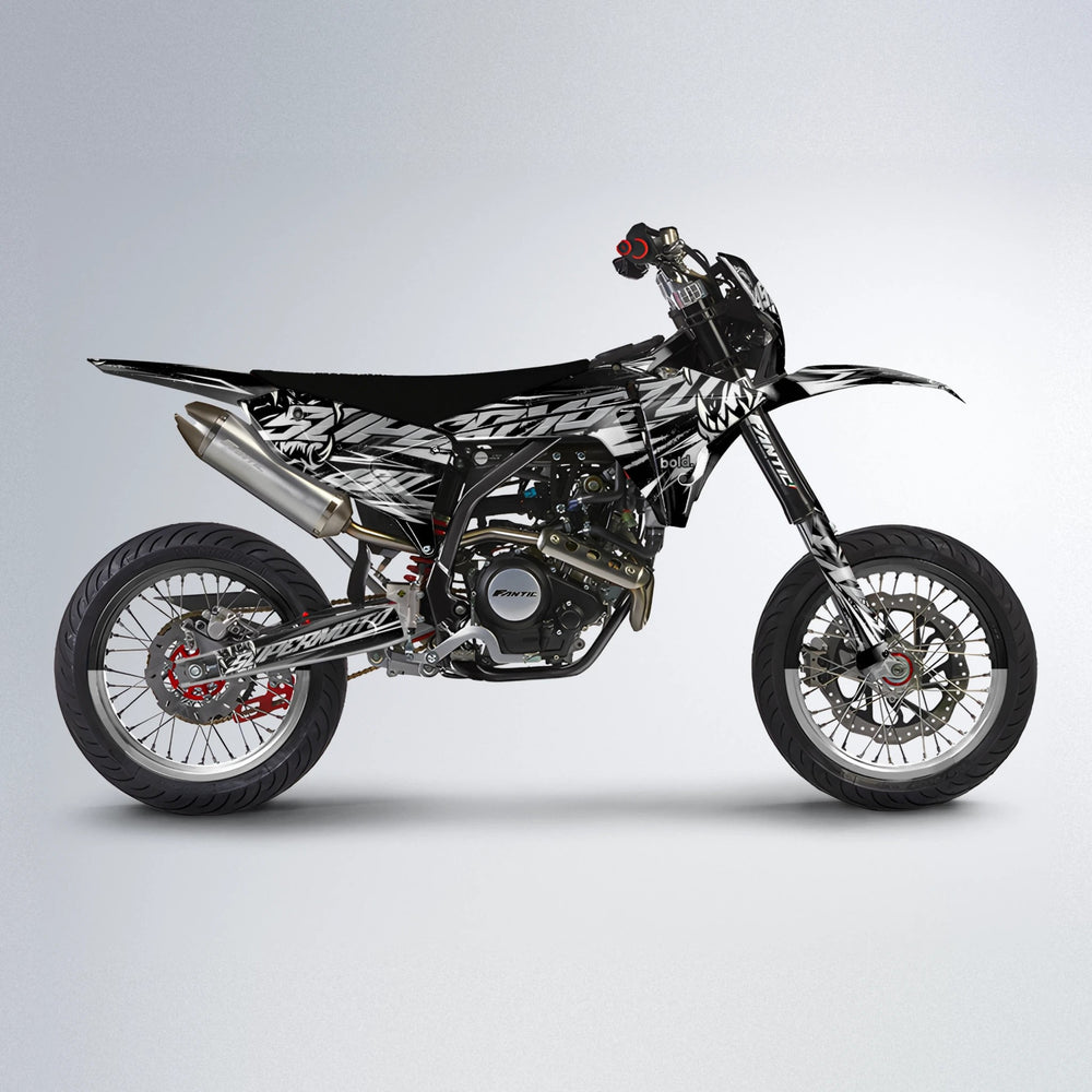 SAVAGE Fantic supermoto graphics kit in White
