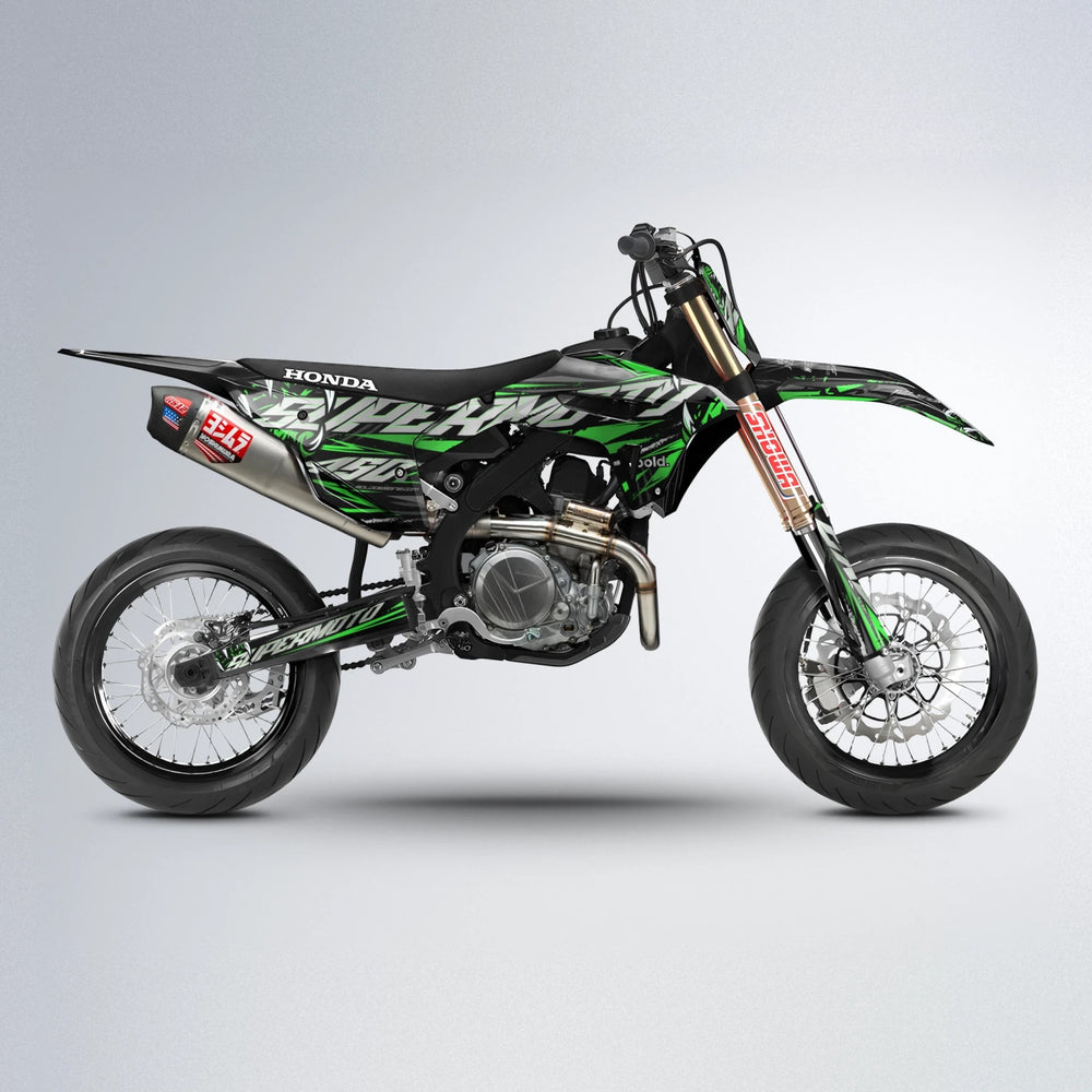 SAVAGE Honda supermoto graphics kit in Green