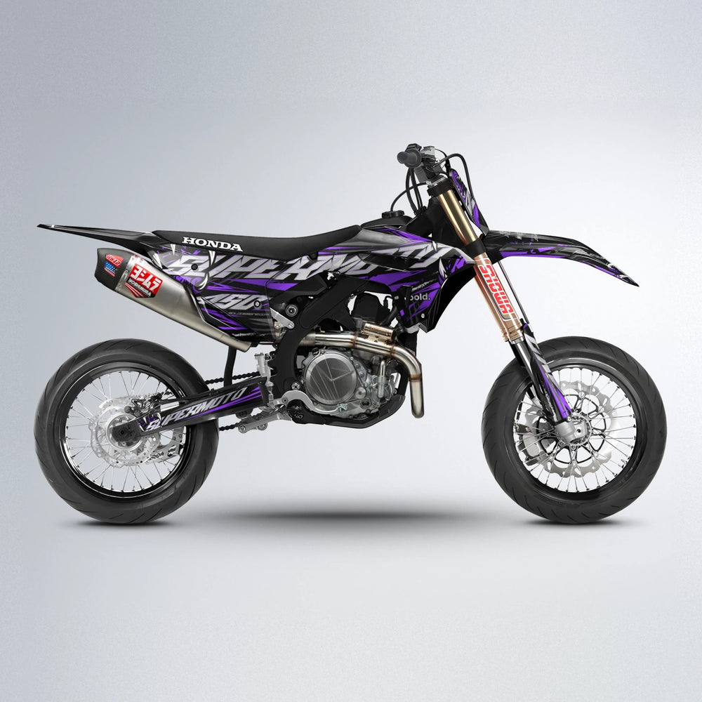 SAVAGE Honda supermoto graphics kit in Purple