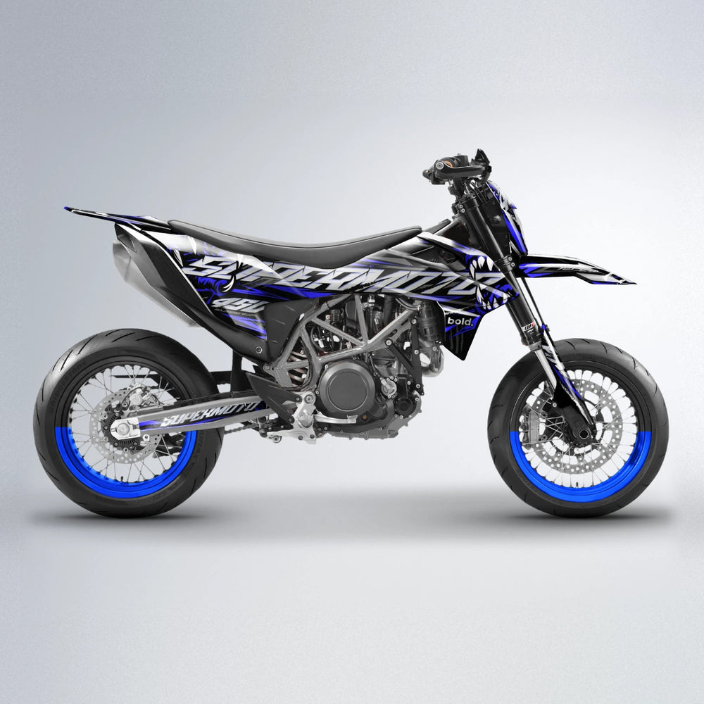 SAVAGE KTM SMC 690 supermoto graphics kit in Blue