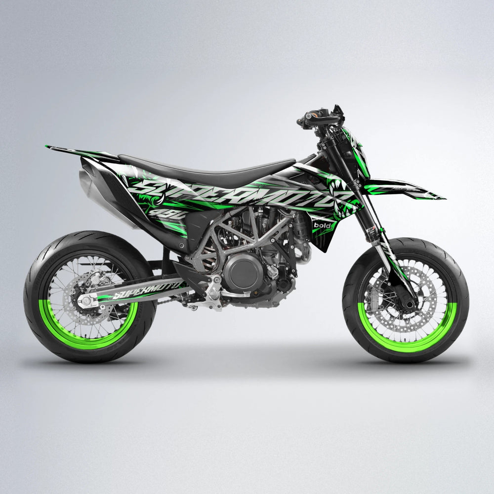 SAVAGE KTM SMC 690 supermoto graphics kit in Green