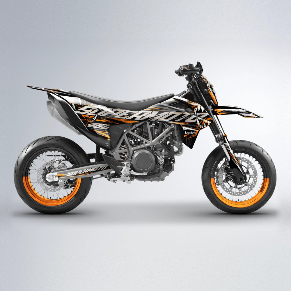 SAVAGE KTM SMC 690 supermoto graphics kit in Orange