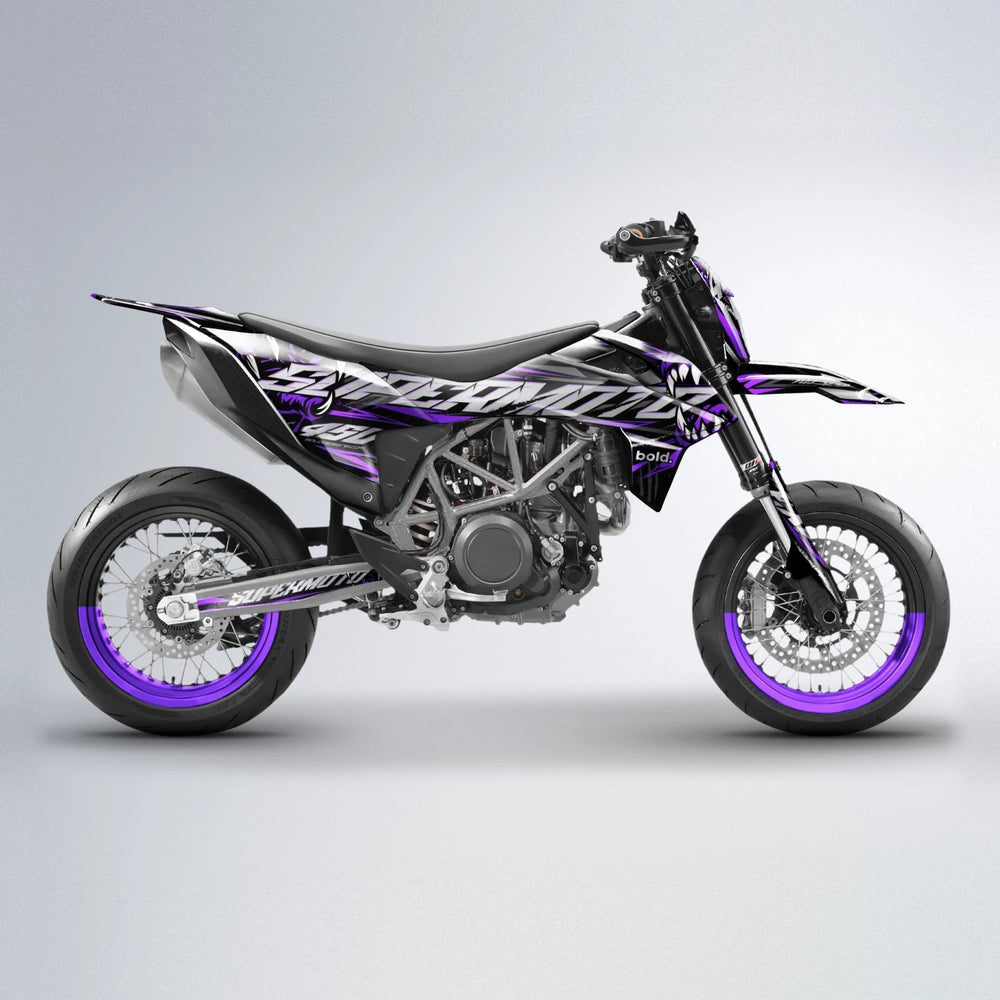 SAVAGE KTM SMC 690 supermoto graphics kit in Purple