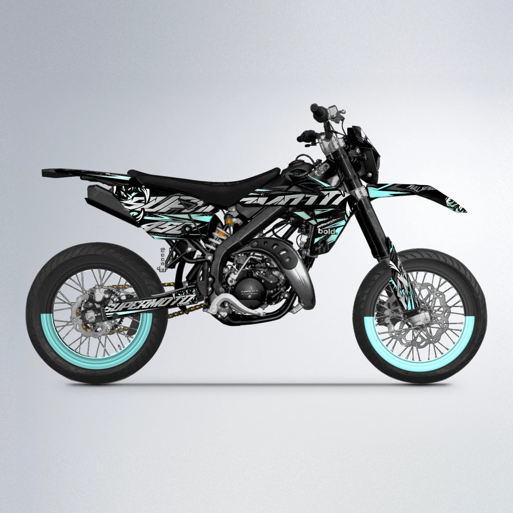 SAVAGE Rieju MRT supermoto graphics kit in Mint