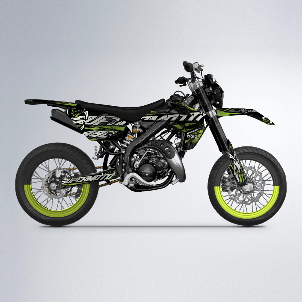 SAVAGE Rieju MRT supermoto graphics kit in Olive