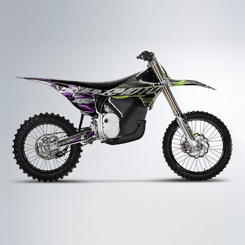 SAVAGE Stark Varg MX motocross graphics kit in Purple & Yellow