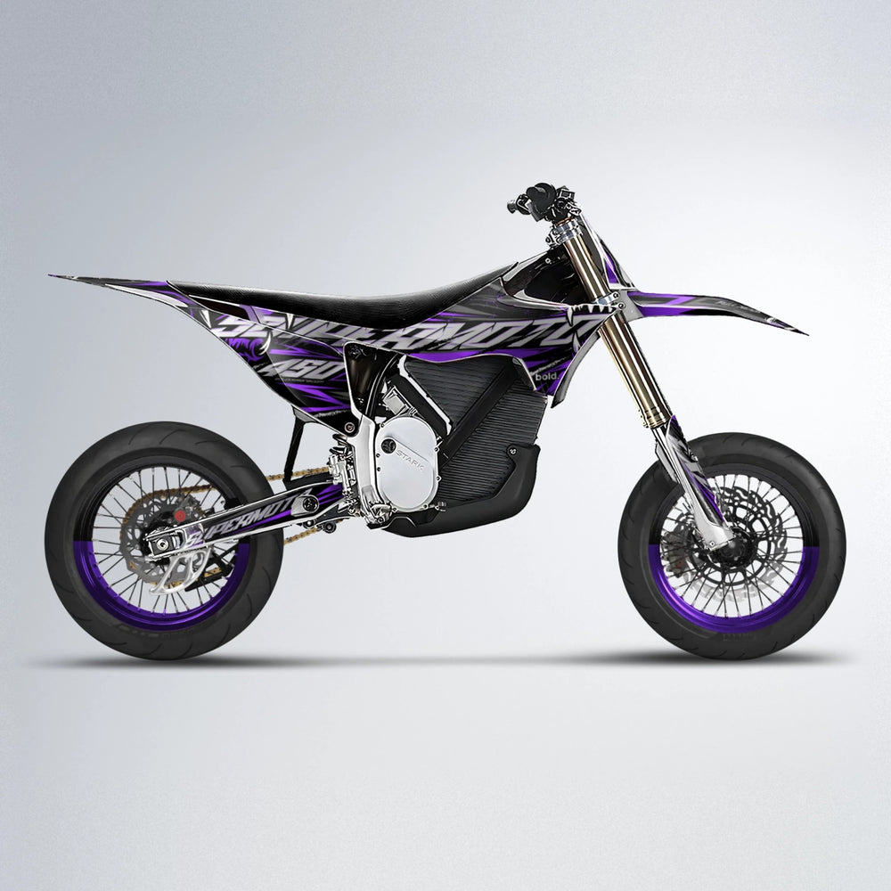 SAVAGE Stark Varg SM supermoto graphics kit in Purple