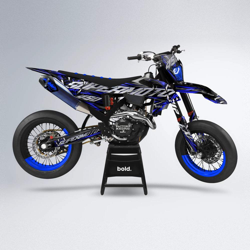SAVAGE supermoto graphics kit in Blue