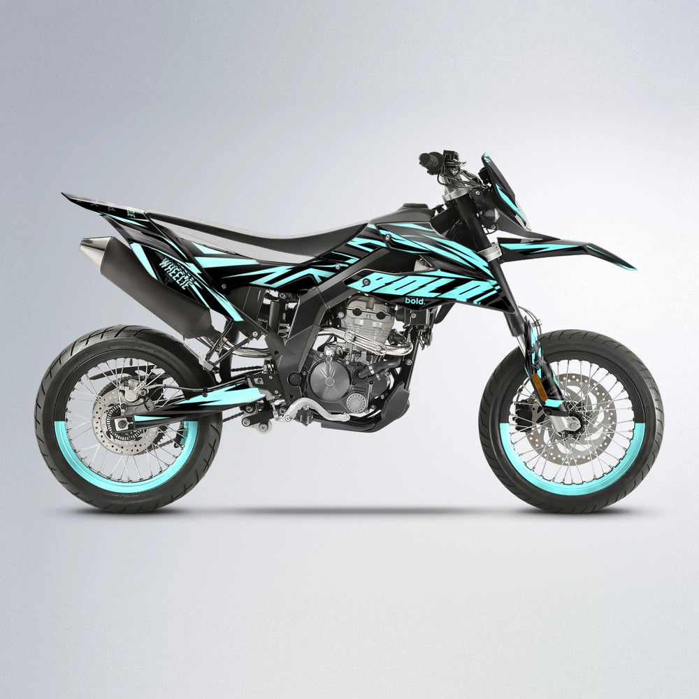 SCAN Aprilia SX 125 supermoto graphics kit in Mint