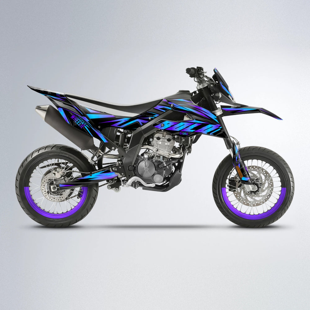 SCAN Aprilia SX 125 supermoto graphics kit in Purple