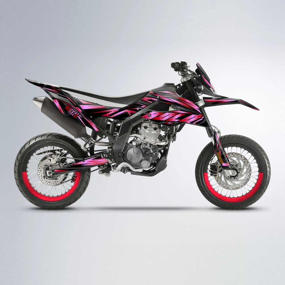 SCAN Aprilia SX 125 supermoto graphics kit in Red