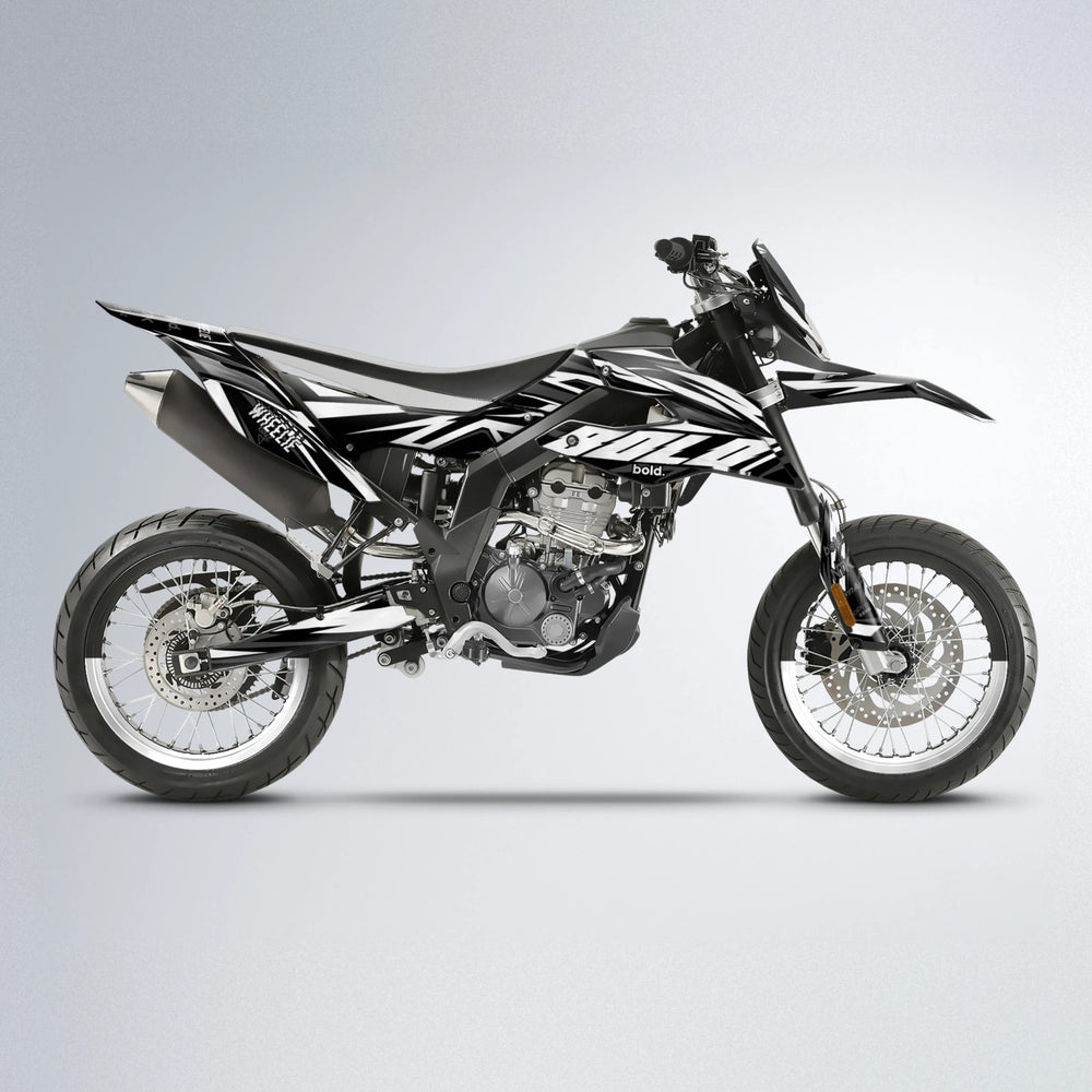 SCAN Aprilia SX 125 supermoto graphics kit in White