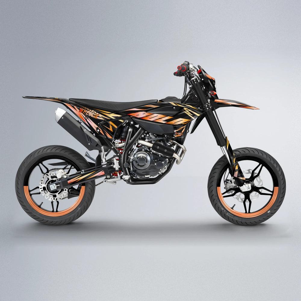 SCAN Beta supermoto graphics kit in Orange & Yellow