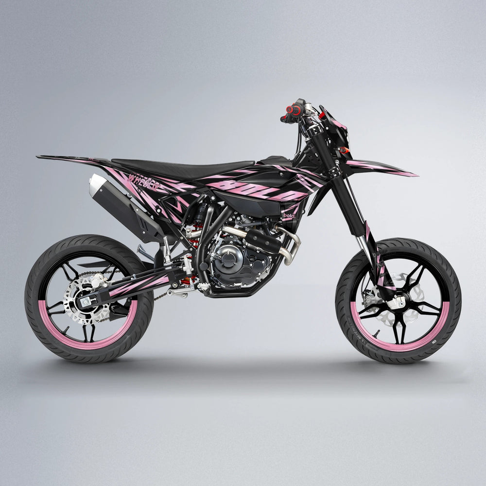 SCAN Beta supermoto graphics kit in Sakura Pink
