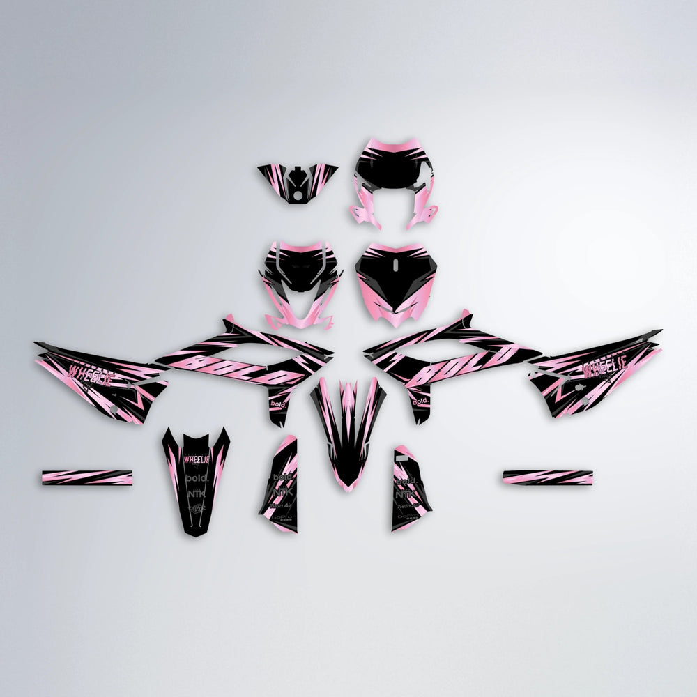 SCAN Beta graphics kit parts layout in Sakura Pink