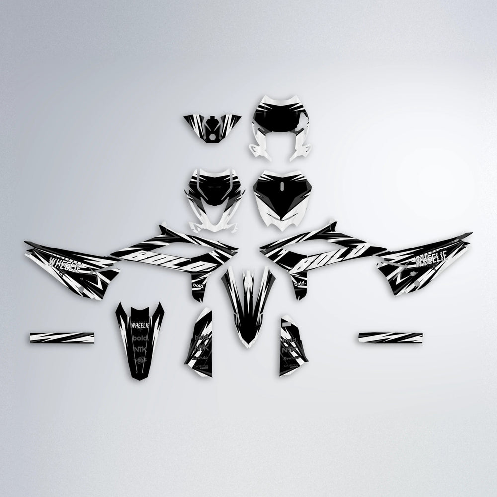 SCAN Beta graphics kit parts layout in White