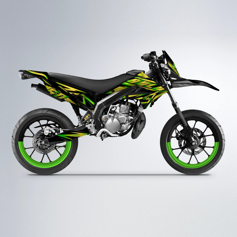 SCAN Derbi Senda supermoto graphics kit in Green