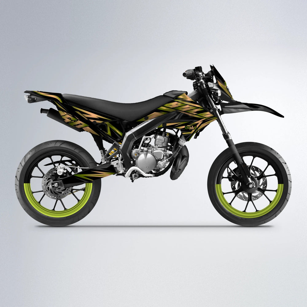 SCAN Derbi Senda supermoto graphics kit in Olive
