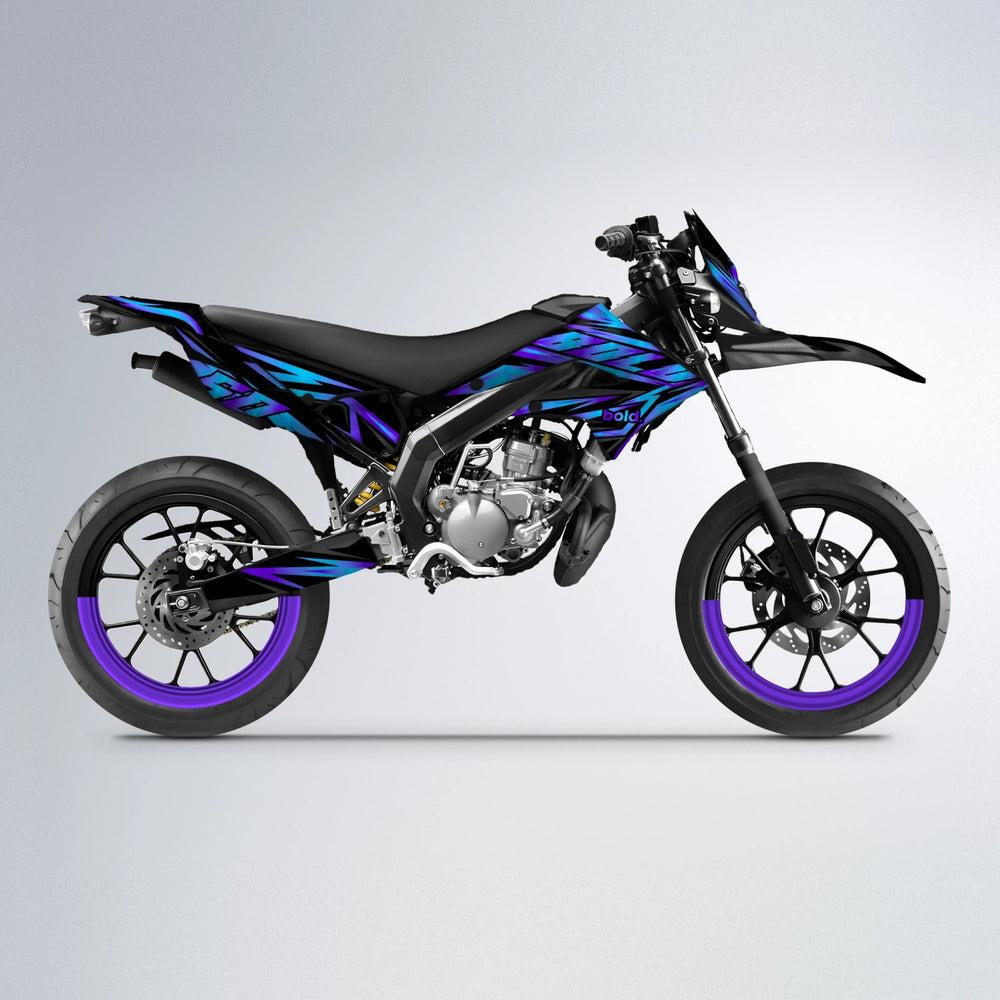 SCAN Derbi Senda supermoto graphics kit in Purple