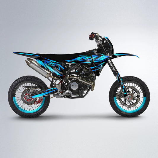 SCAN Fantic supermoto graphics kit in Blue
