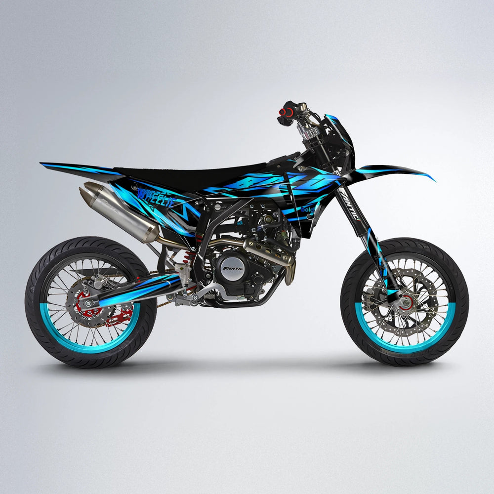 SCAN Fantic supermoto graphics kit in Custom Colour