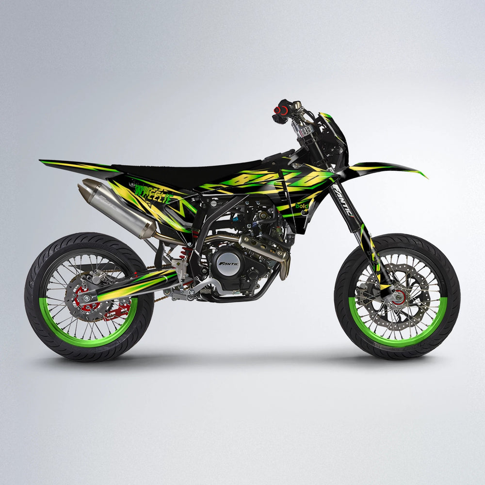 SCAN Fantic supermoto graphics kit in Green
