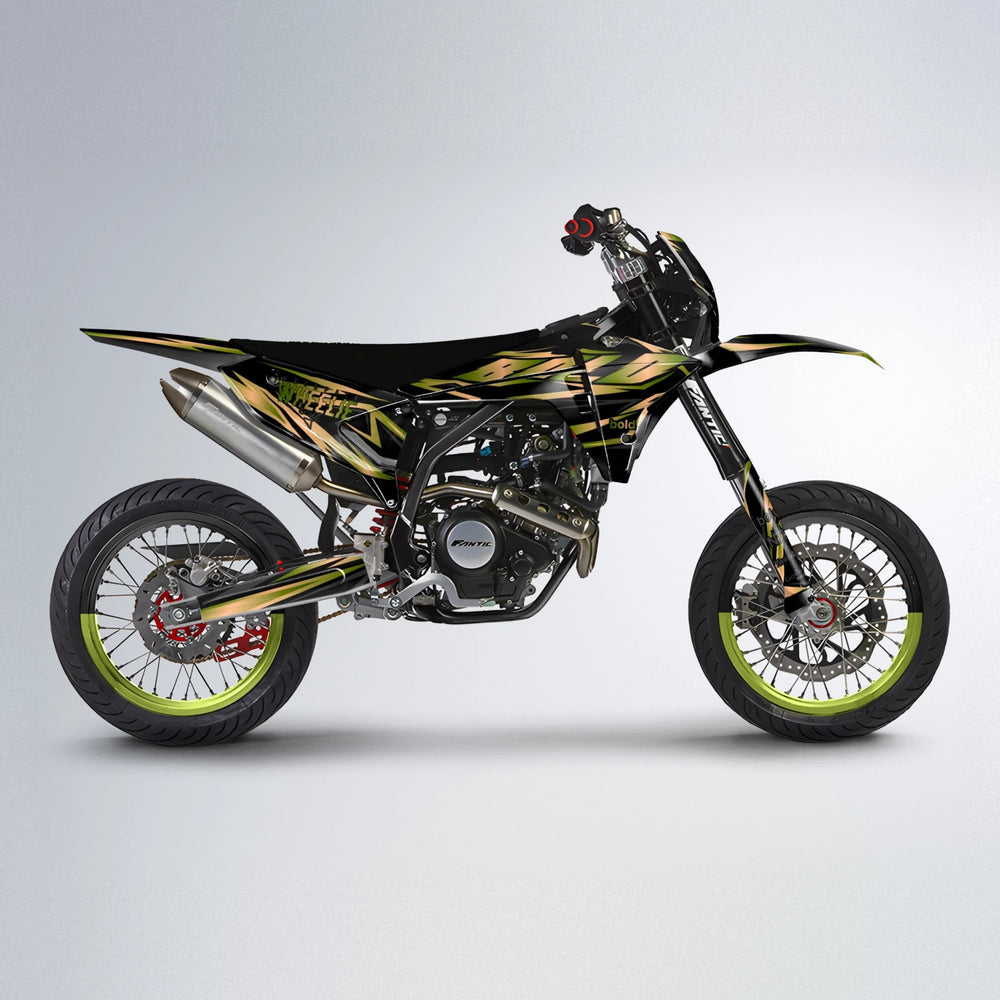 SCAN Fantic supermoto graphics kit in Olive