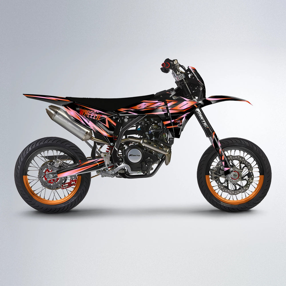 SCAN Fantic supermoto graphics kit in Orange