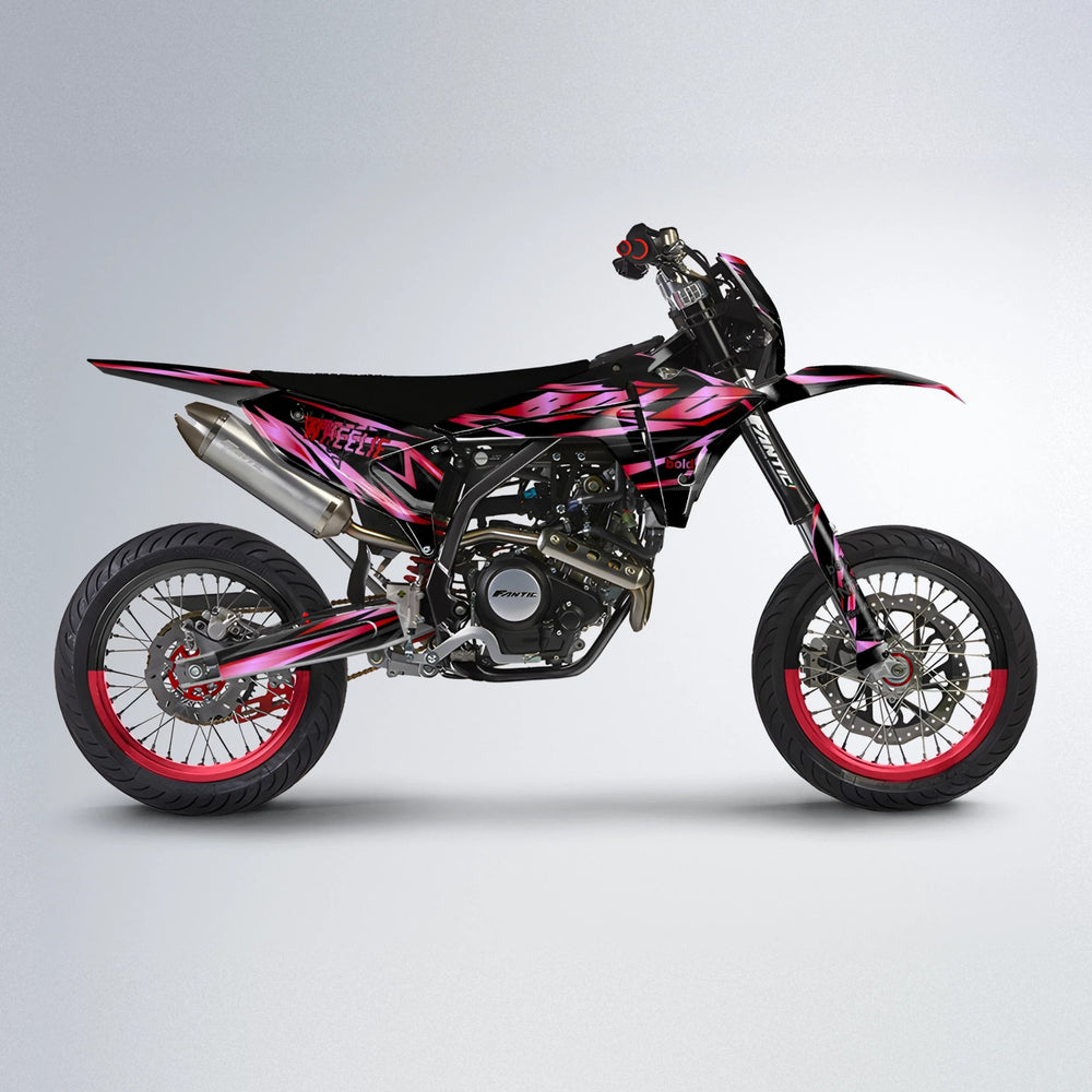 SCAN Fantic supermoto graphics kit in Red
