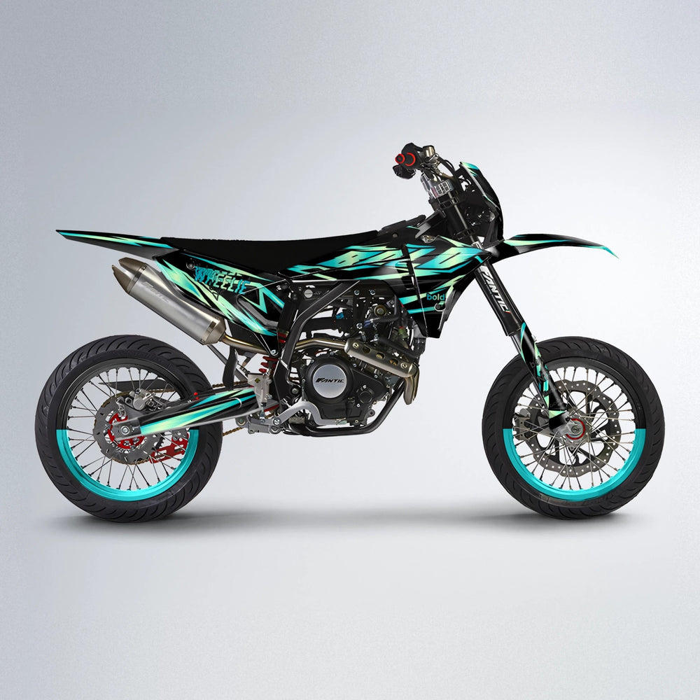 SCAN Fantic supermoto graphics kit in Teal