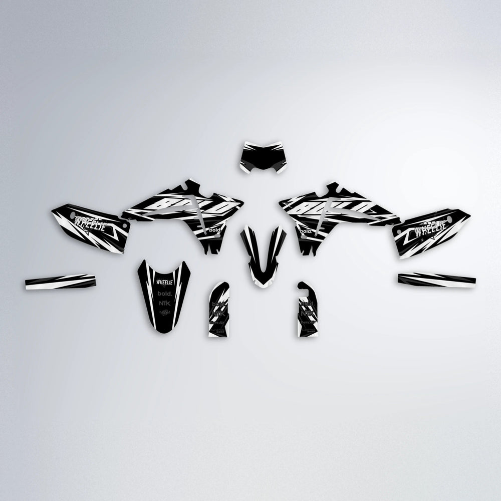 SCAN Fantic graphics kit parts layout in White