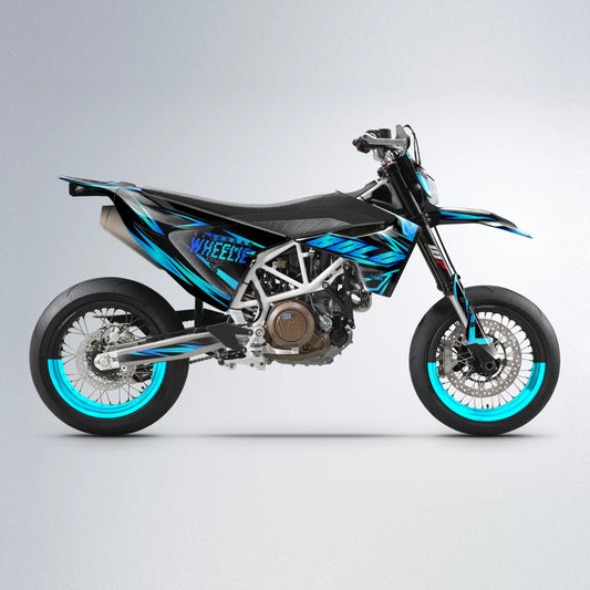 SCAN Husqvarna 701 supermoto graphics kit in Blue