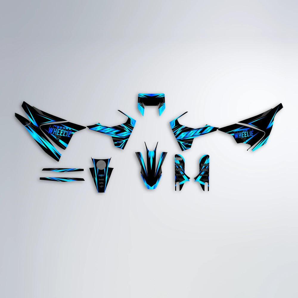 SCAN Husqvarna 701 graphics kit parts layout in Blue