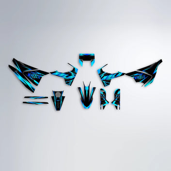 SCAN Husqvarna 701 graphics kit parts layout in Blue